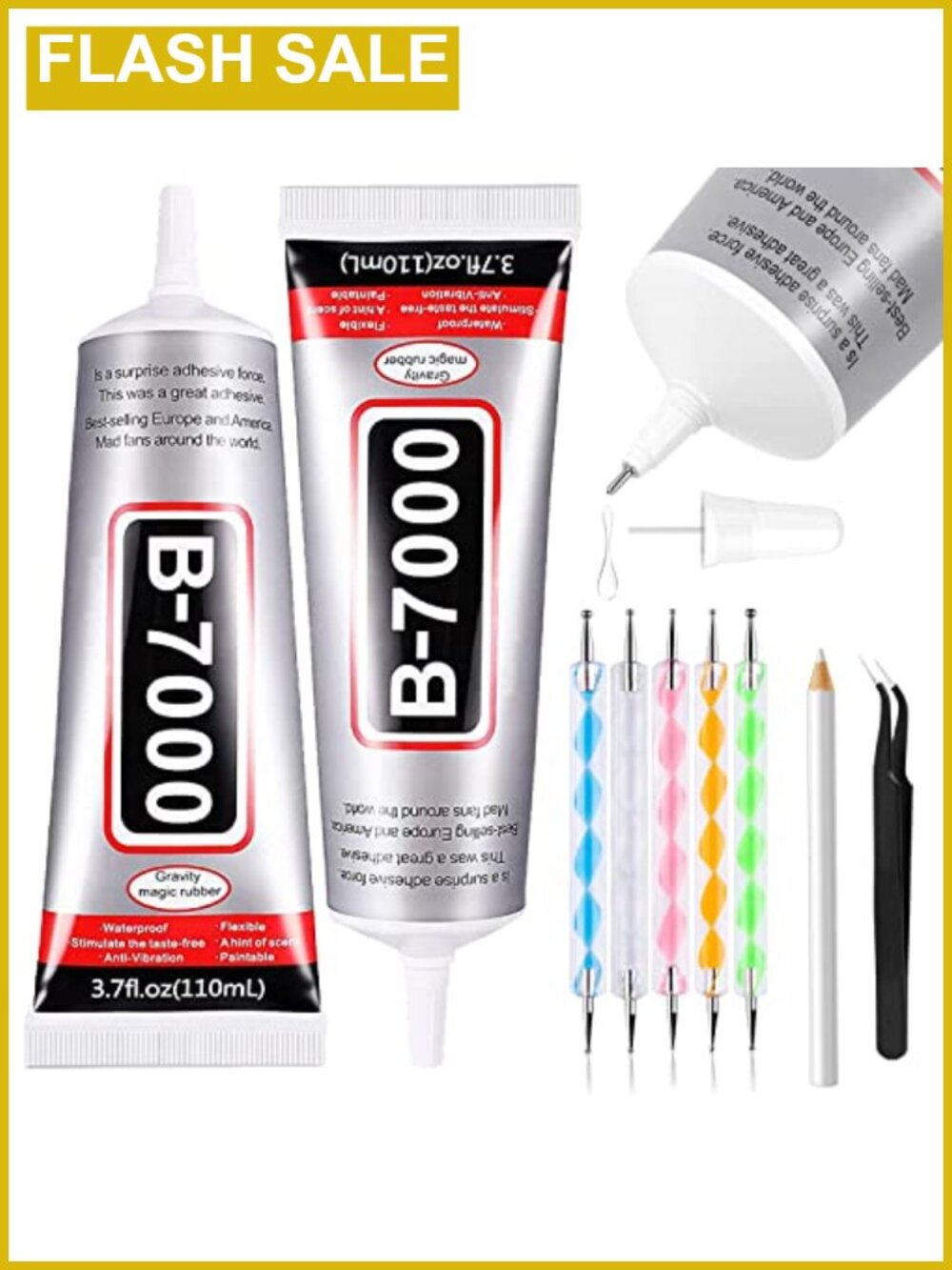 B7000 Rhinestone Glue Kit 220ml with Tools for Crafts
